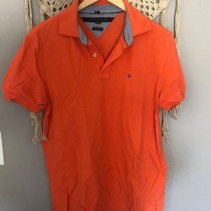 Tommy Hilfiger Men’s Medium Orange Polo Shirt
